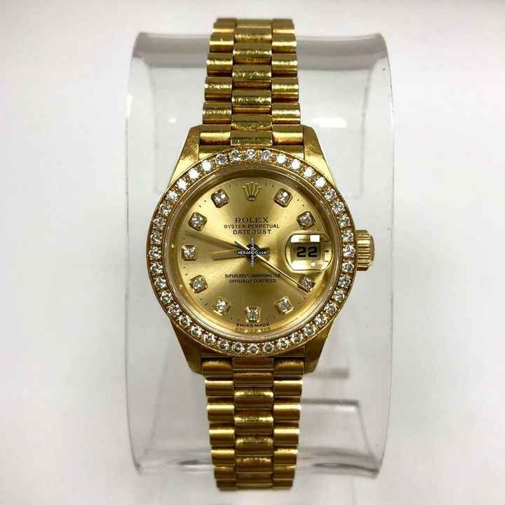  Rolex Lady-Datejust OYSTER PERPETUAL DATEJUST 18K Yellow Gold Ladies Watch DIAMO </h1> 