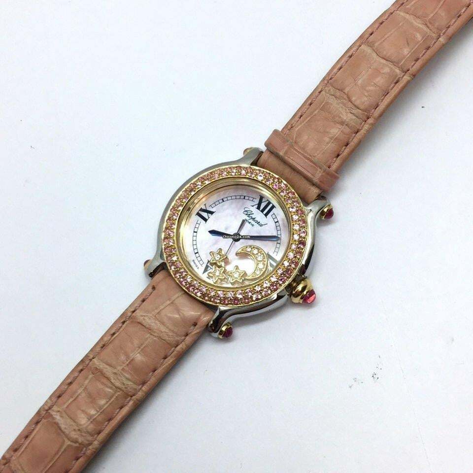 Thumbnail von Chopard Happy Sport Quartz 26mm Diamonds & Pink Sapphires Watch </h1>