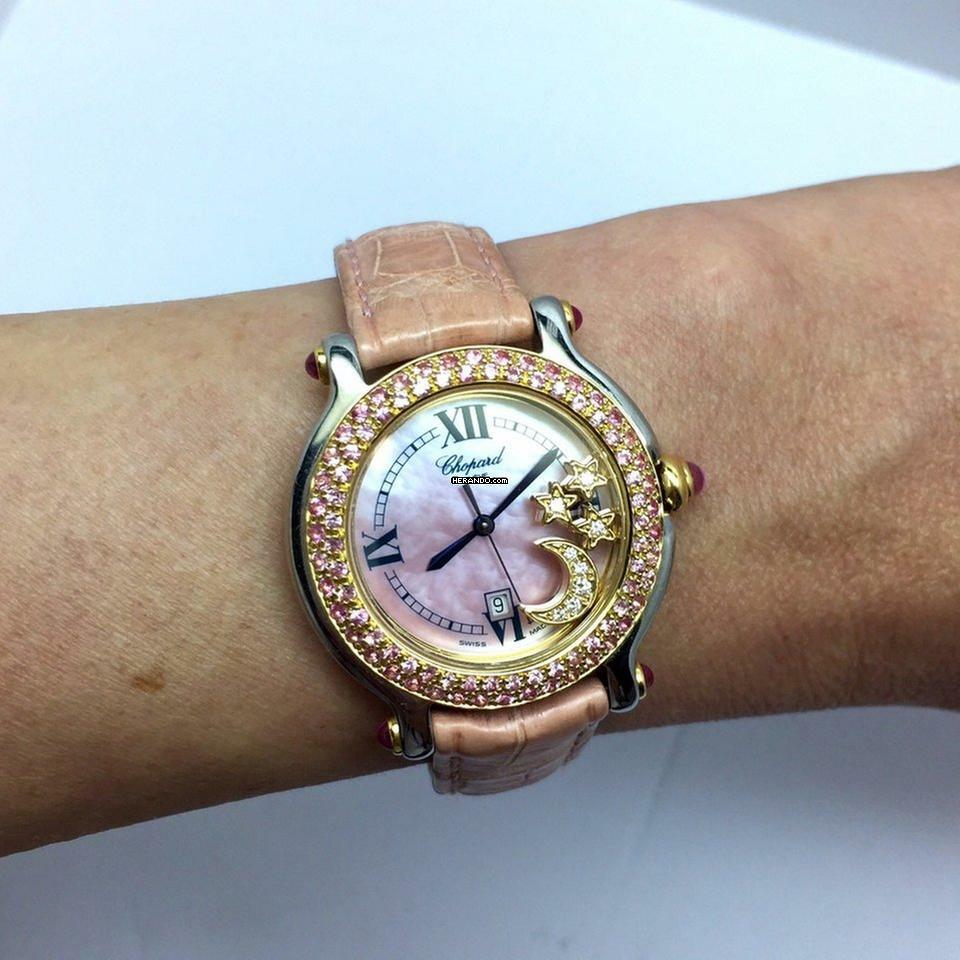 Thumbnail von Chopard Happy Sport Quartz 26mm Diamonds & Pink Sapphires Watch </h1>