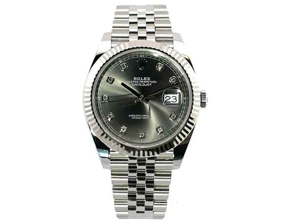  Rolex Datejust 41 Edelstahl Weißgold 126334 Rhodium Diamant Jubile </h1> 