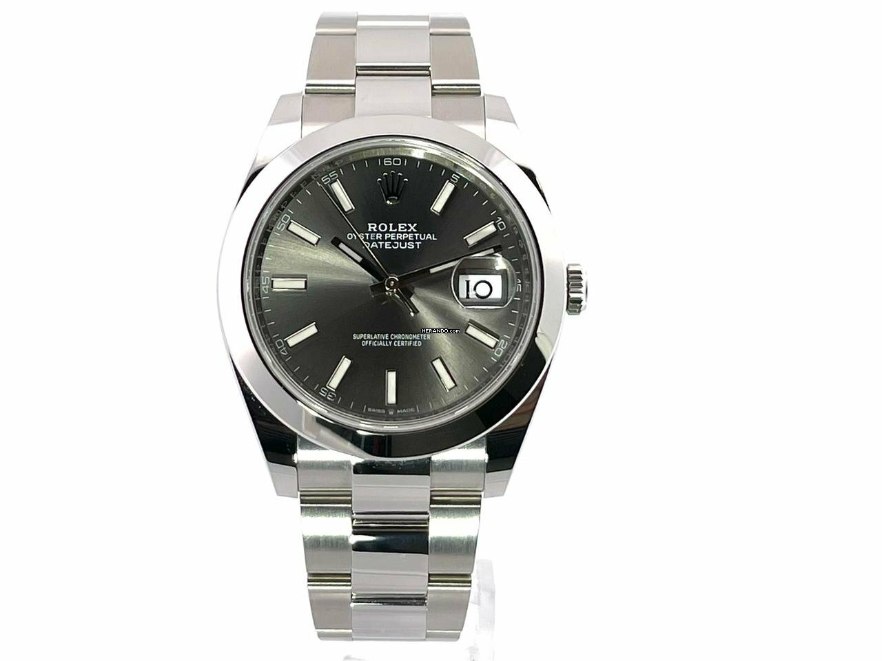  Rolex Datejust 41 Ref. 126300 Edelstahl Rhodium Index Oyster-Band </h1> 