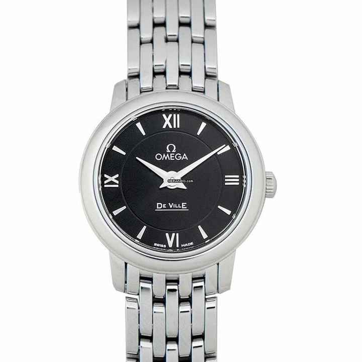  Omega De Ville Prestige 424.10.24.60.01.001 - De Ville Prestige Quartz 24.4 mm Quartz Black Dial Steel Ladies Watc </h1> 
