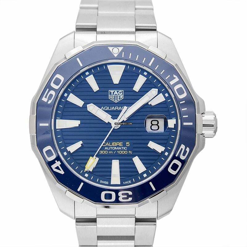  TAG Heuer Aquaracer 300M WAY201B.BA0927 - Aquaracer Calibre 5 Automatic Blue Dial Men's Watch </h1> 