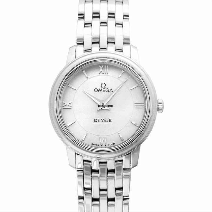  Omega De Ville Prestige 424.10.27.60.05.001 - De Ville Prestige Quartz 27.4 mm White Mother Of Pearl Dial Steel La </h1> 