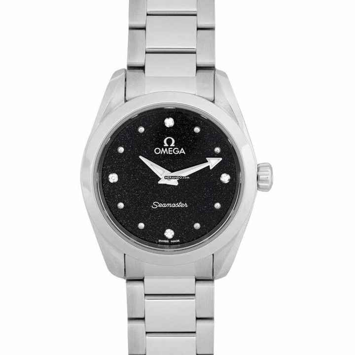  Omega Seamaster Aqua Terra 220.10.28.60.51.001 - Seamaster Aqua Terra 150M Quartz 28 mm Quartz Black Dial Diamonds La </h1> 