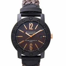 Thumbnail von Bulgari 102633 - Automatic Brown Dial Brown Leather Men's Watch </h1>