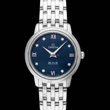 Thumbnail von Omega De Ville Prestige 424.10.27.60.53.001 - De Ville Prestige Quartz 27.4 mm Quartz Blue Dial Diamonds Ladies Wa </h1>