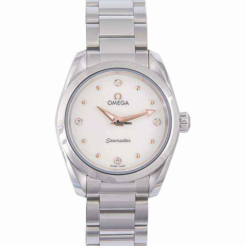  Omega Seamaster Aqua Terra 220.10.28.60.54.001 - Seamaster Aqua Terra 150M Quartz 28 mm Quartz White Dial Diamonds La </h1> 
