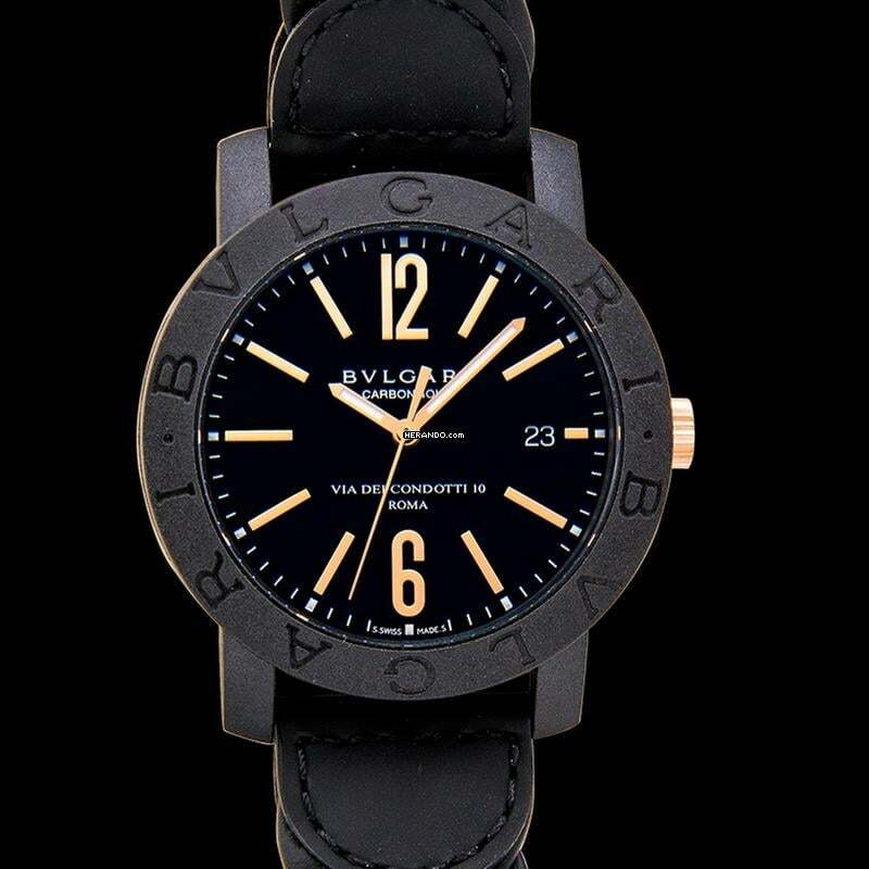 Thumbnail von Bulgari 102632 - Automatic Black Dial Men's Watch </h1>