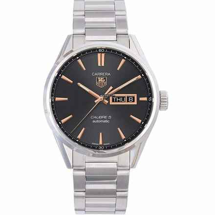  TAG Heuer Carrera Calibre 5 WAR201C.BA0723 - Carrera Calibre 5 Day-Date Automatic Black Dial Men's Watch </h1> 