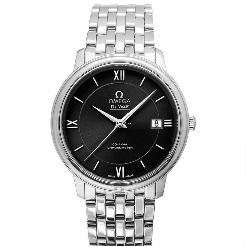  Omega De Ville Prestige 424.10.37.20.01.001 - De Ville Prestige Co-Axial 36.8 mm Automatic Black Dial Steel Unisex </h1> 