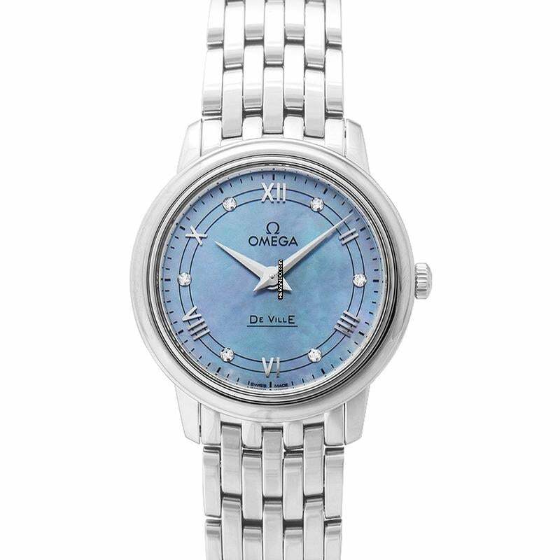  Omega De Ville Prestige 424.10.27.60.57.001 - De Ville Prestige Quartz 27.4 mm Blue Mother Of Pearl Dial Diamonds </h1> 