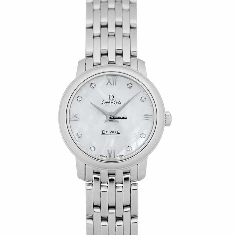  Omega De Ville Prestige 424.10.24.60.55.001 - De Ville Prestige Quartz 24.4 mm Quartz White Mother Of Pearl Dial D </h1> 