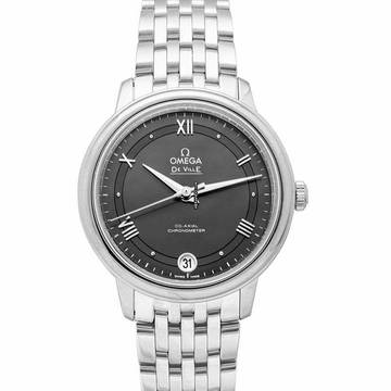  Omega De Ville Prestige 424.10.33.20.06.001 - De Ville Prestige Co-Axial 32.7 mm Automatic Grey Dial Steel Ladies </h1> 