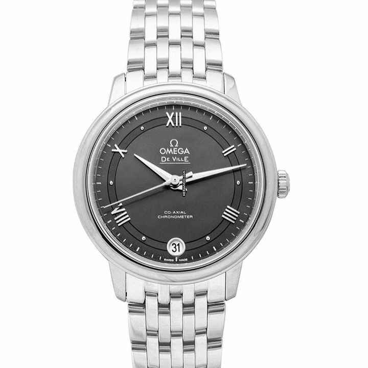  Omega De Ville Prestige 424.10.33.20.06.001 - De Ville Prestige Co-Axial 32.7 mm Automatic Grey Dial Steel Ladies </h1> 