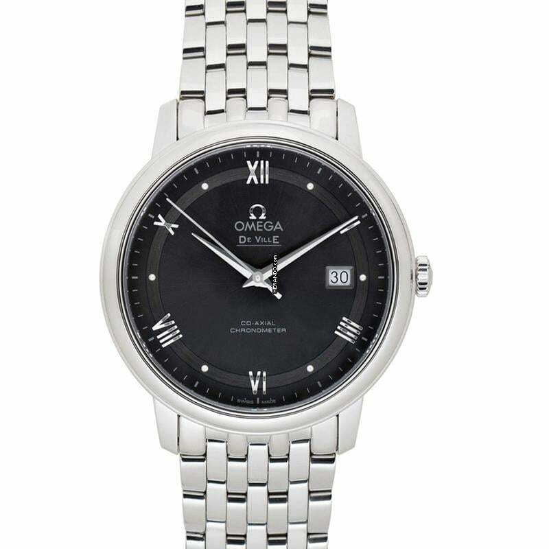  Omega De Ville Prestige 424.10.40.20.06.001 - De Ville Prestige Co-Axial 39.5 mm Automatic Grey Dial Steel Men's W </h1> 