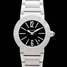 Thumbnail von Bulgari 102073 - Black Lacquered Dial Stainless Steel Quartz Ladies Watch </h1>
