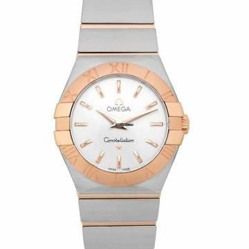 Omega Constellation Quartz 123.20.27.60.02.001 - Constellation Quartz 27 mm Quartz Silver Dial Red Gold Ladies Watch </h1> 