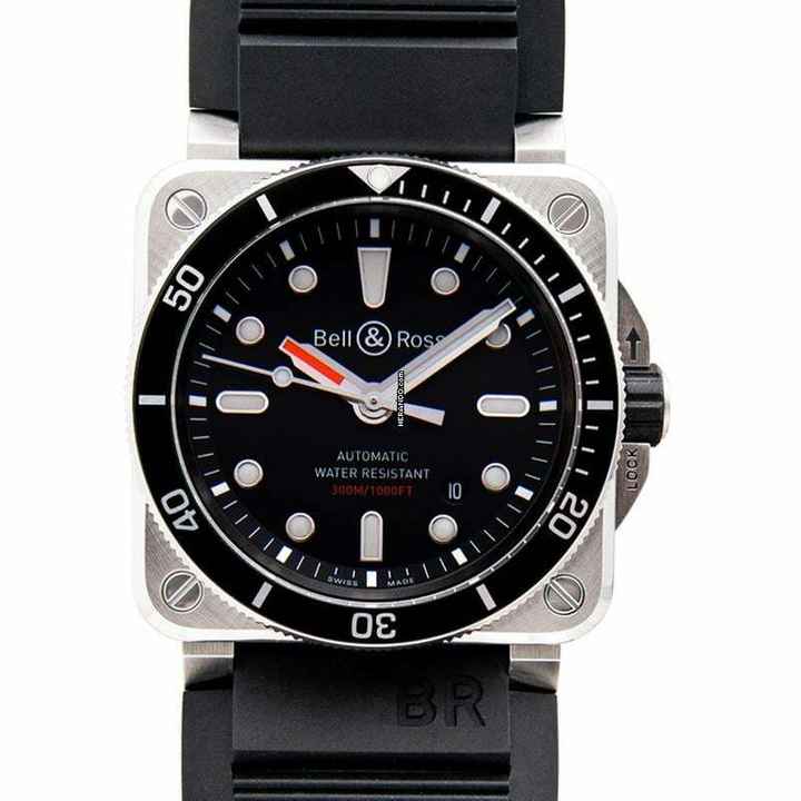  Bell & Ross BR 03-92 Steel BR0392-D-BL-ST/SRB - Instruments BR 03-92 Diver Men's Watch </h1> 