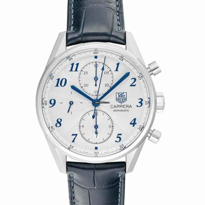  TAG Heuer Carrera Calibre 16 CAS2111.FC6292 - Carrera Heritage Automatic Chronograph Silver Dial Men's Watch </h1> 