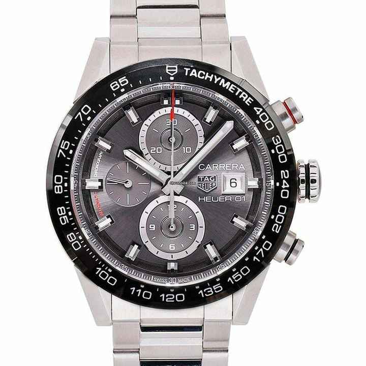  TAG Heuer Carrera Calibre HEUER 01 CAR201W.BA0714 - Carrera Tachymeter Automatic Grey Dial Men's Watch </h1> 