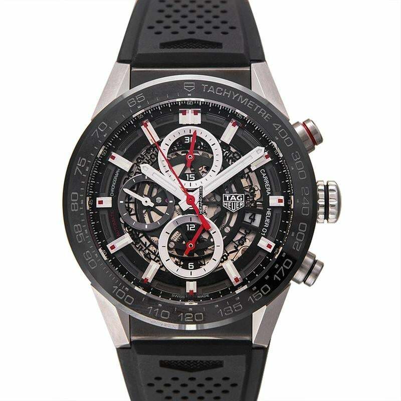  TAG Heuer Carrera Calibre HEUER 01 CAR201V.FT6046 - Carrera Calibre Heuer 01 Automatic Chronograph Skeleton Dial Men's Watch </h1> 