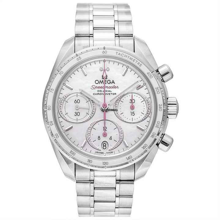  Omega Speedmaster 324.30.38.50.55.001 - Speedmaster 38 mm Co-Axial Chronograph 38 mm Automatic White Dial Di </h1> 