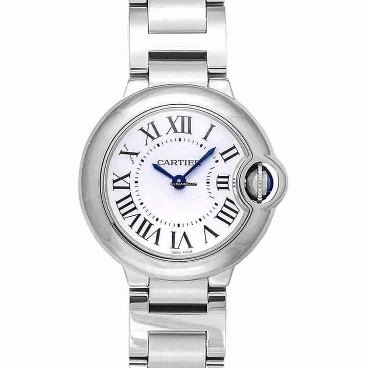  Cartier Ballon Bleu 28mm W69010Z4 - Ballon Bleu de Cartier 29 mm Quartz Silver Dial Stainless Steel Ladies Watch </h1> 