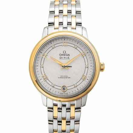  Omega De Ville Prestige 424.20.33.20.52.001 - De Ville Prestige Co-Axial 32.7 mm Automatic Silver Dial Diamonds Ye </h1> 