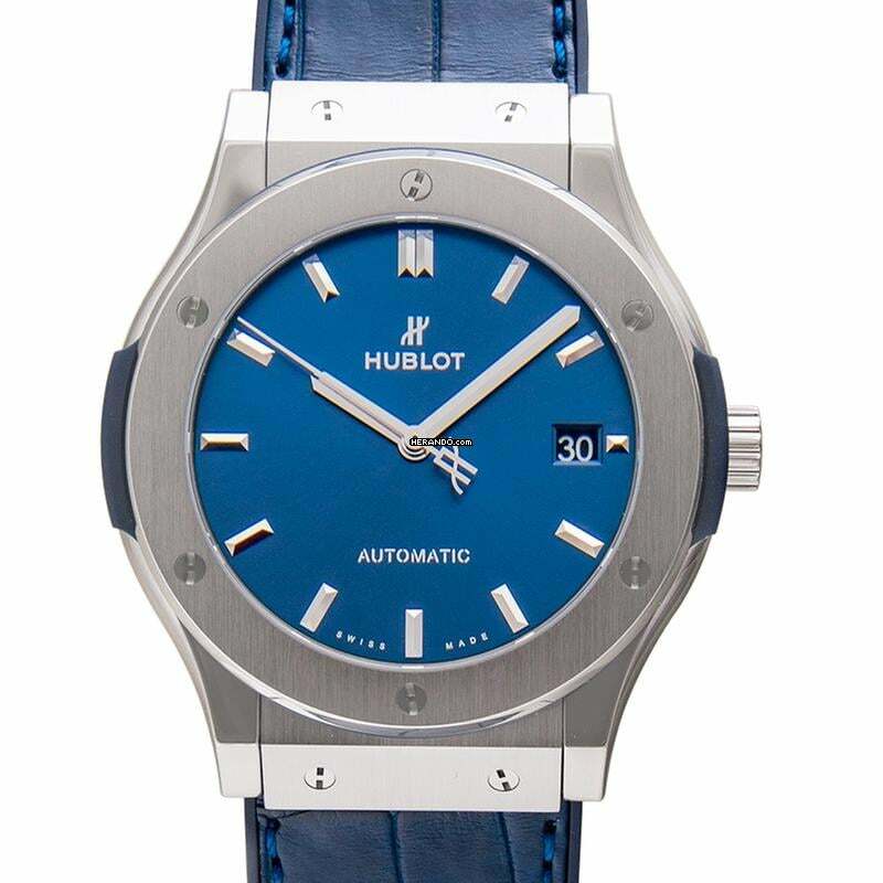  Hublot Classic Fusion Blue 511.NX.7170.LR - Classic Fusion Blue Titanium Automatic Blue Dial Men's Watch </h1> 