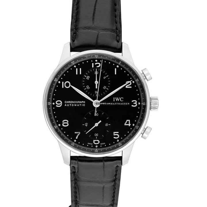  IWC Portugieser Chronograph IW371447 - Portugieser Chronograph Automatic Black Dial Men's Watch </h1> 