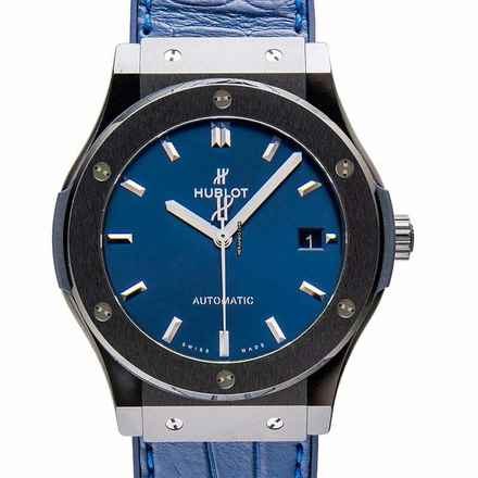  Hublot Classic Fusion Blue 511.CM.7170.LR - Classic Fusion Automatic Blue Dial Ceramic Men's Watch </h1> 
