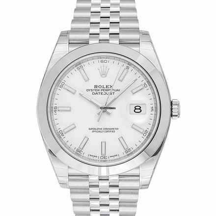  Rolex Datejust 41 126300 - Datejust 41 White Dial Stainless Steel Jubilee Men's Watch </h1> 