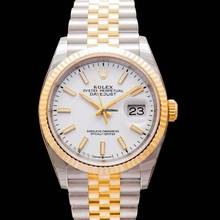 Thumbnail von Rolex Datejust 36 126233 - Datejust 36 Stainless Steel / Yellow Gold / Fluted / White / Jubilee </h1>