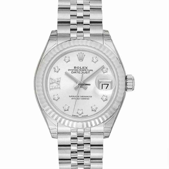  Rolex Lady-Datejust 279174G - Lady-Datejust 28 Silver 18k White Gold/Steel Dia 28mm </h1> 