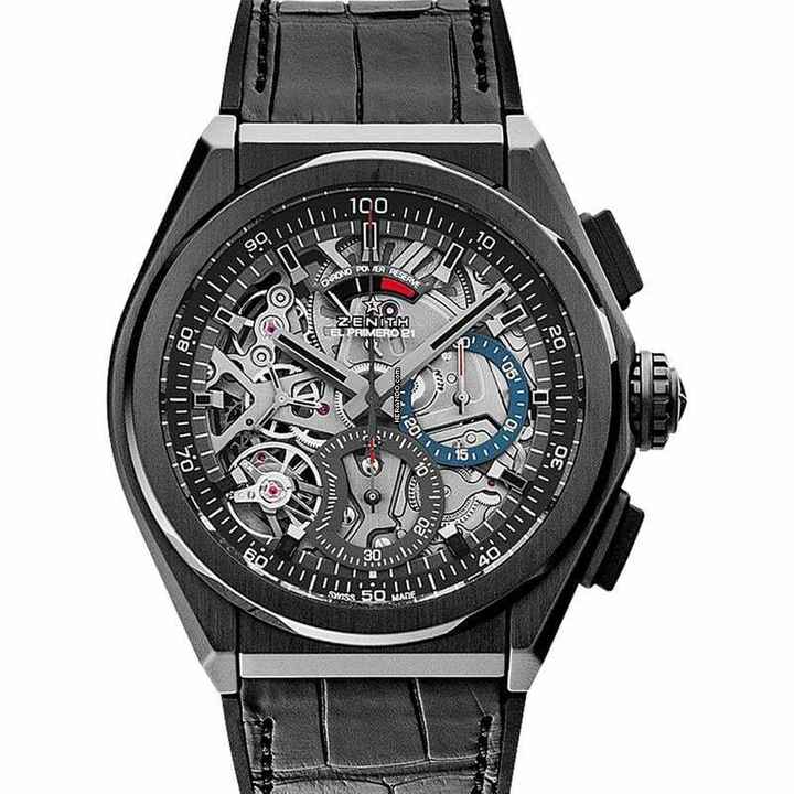  Zenith Defy El Primero 49.9000.9004/78.R582 - Defy El Primero 21 Black Ceramic / Skeleton / Alligator </h1> 