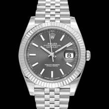 Thumbnail von Rolex Datejust 41 126334 - Datejust 41 Stainless Steel Fluted / Jubilee / Dark Rhodium </h1>