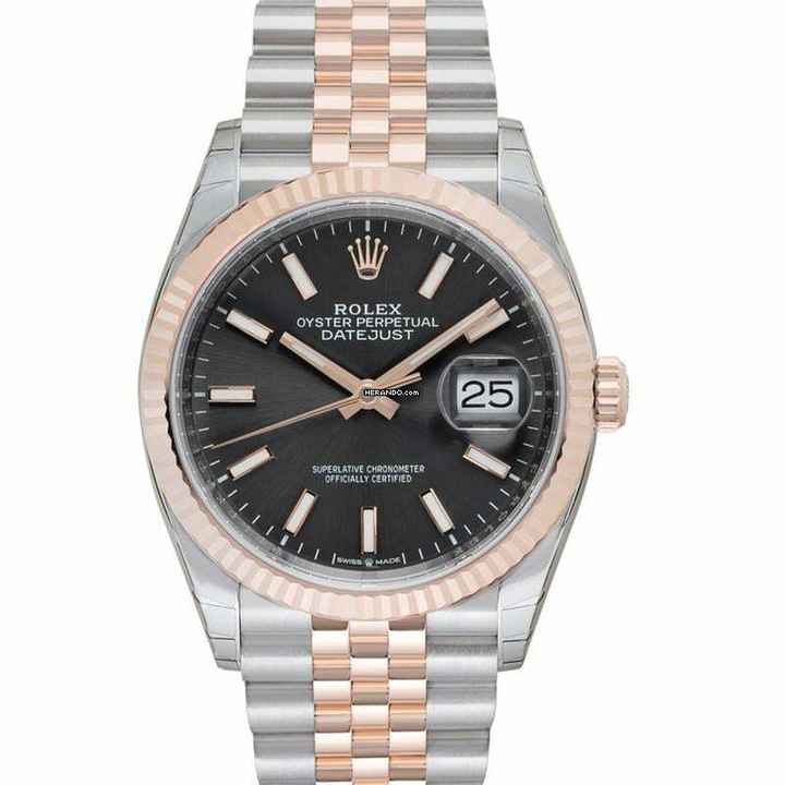  Rolex Datejust 36 126231 - Datejust 36 Stainless Steel / Everose / Fluted / Dark Rhodium / Jubilee </h1> 