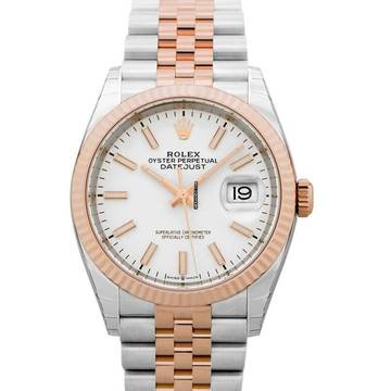  Rolex Datejust 36 126231 - Datejust 36 Stainless Steel / Everose / Fluted / White / Jubilee </h1> 