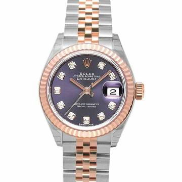 Rolex Lady-Datejust 279171 G - Lady-Datejust 28 Rolesor Rose Fluted / Jubilee / Aubergine Diamonds </h1> 