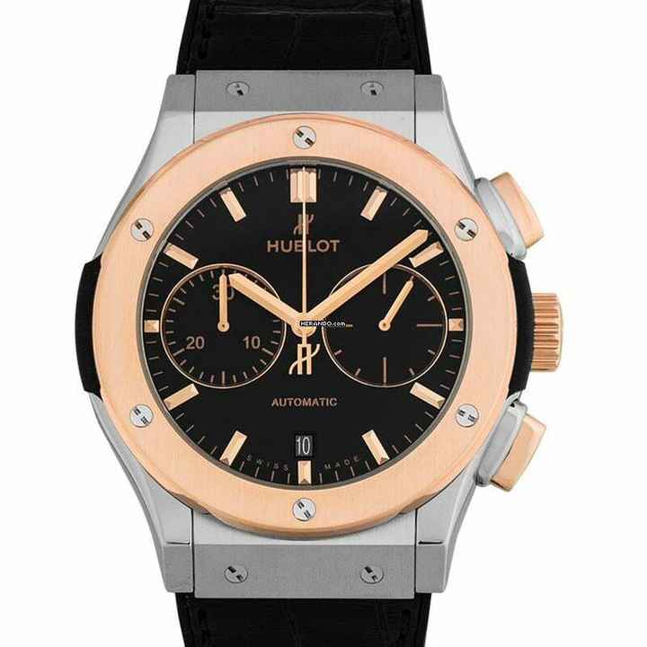  Hublot Classic Fusion Chronograph 521.NO.1181.LR - Classic Fusion Chronograph Titanium King Gold Automatic Black Dial Men's </h1> 