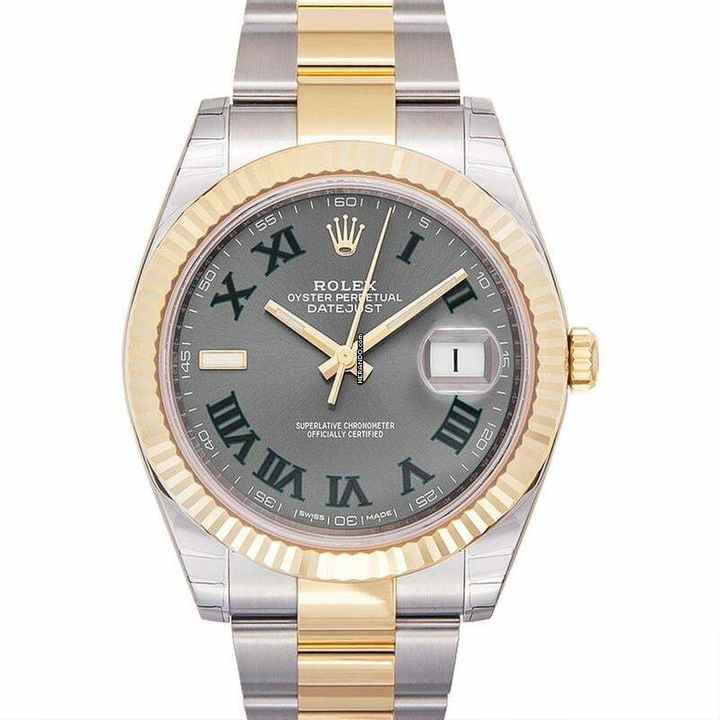  Rolex Datejust 41 126333 - Datejust Automatic Grey Dial Stainless Steel and Yellow Gold Men's Watch </h1> 