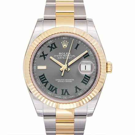  Rolex Datejust 41 126333 - Datejust Automatic Grey Dial Stainless Steel and Yellow Gold Men's Watch </h1> 