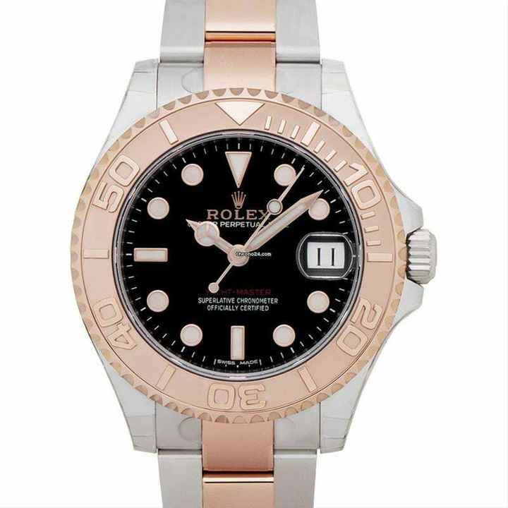  Rolex Yacht-Master 37 268621 - Yacht-Master 37 Automatic Black Dial Ladies Steel and 18K Everose Gold Oyster Wat </h1> 