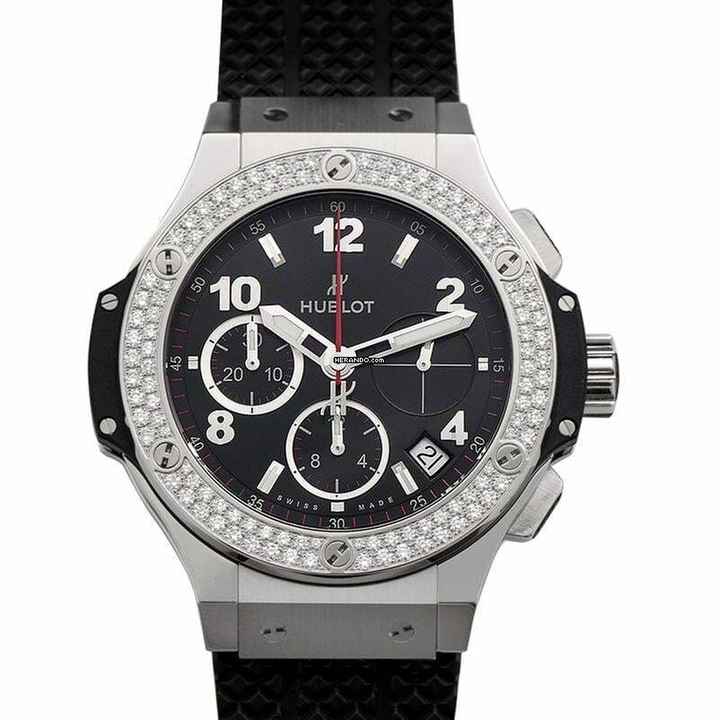  Hublot Big Bang 41 mm 341.SX.130.RX.114 - Big Bang Steel Diamonds Automatic Black Dial Men's Watch </h1> 