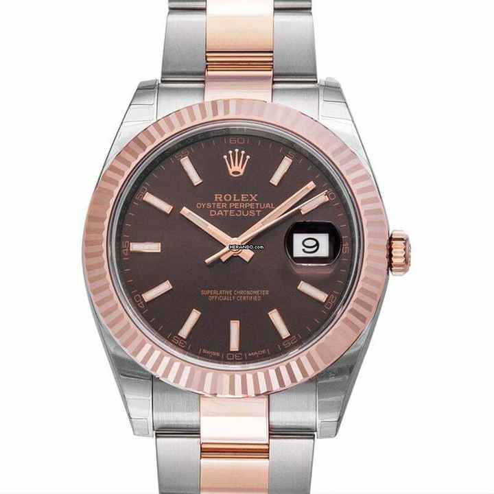  Rolex Datejust 41 126331 - Datejust 41 Chocolate Dial Steel and 18K Everose Gold Men's Watch 126331CHSO </h1> 