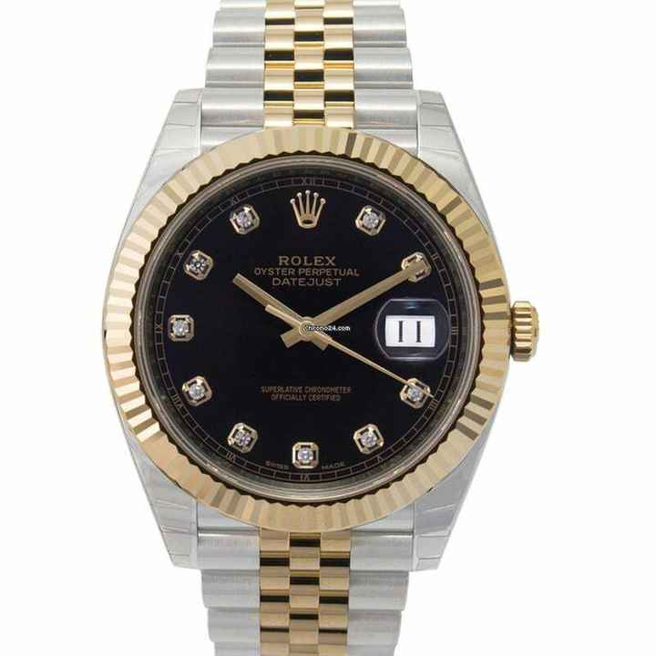  Rolex Datejust 41 126333 G - Datejust Automatic Black set with diamonds Dial Stainless Steel and Yellow Gold </h1> 