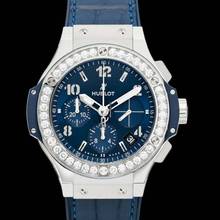 Thumbnail von Hublot Big Bang 341.SX.7170.LR.1204 - Big Bang Steel Blue Diamonds Quartz Blue Dial Ladies Watch </h1>