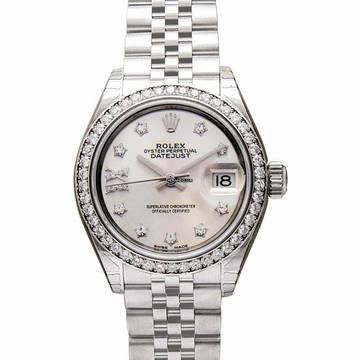  Rolex Lady-Datejust 279384RBR - Lady Datejust Automatic Silver set with diamonds Dial Stainless Steel and Whit </h1> 
