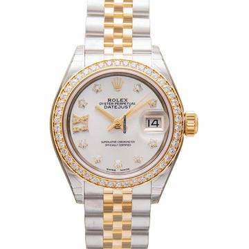  Rolex Lady-Datejust 279383RBR - Lady Datejust Automatic Silver set with diamonds Dial Stainless Steel and Yell </h1> 